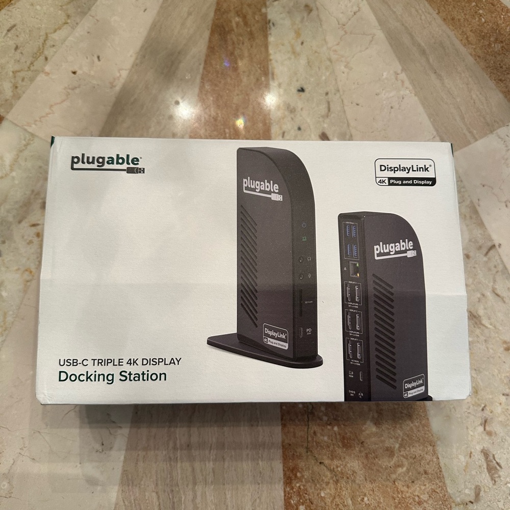 New Plugable USB-C Triple 4K Display Docking Station - Black